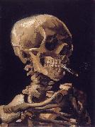 Vincent Van Gogh Skull of a Skeleton with Burning Cigarette oil painting on canvas